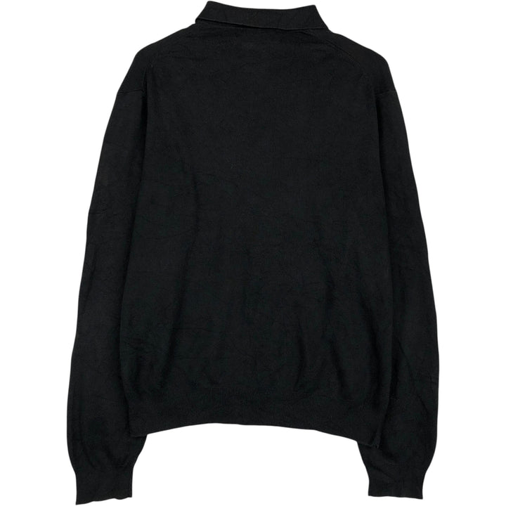 Ralph Lauren POLO by Ralph Lauren Polo knit sweater, men's size L Pima Cotton black type Vintage Second Hand