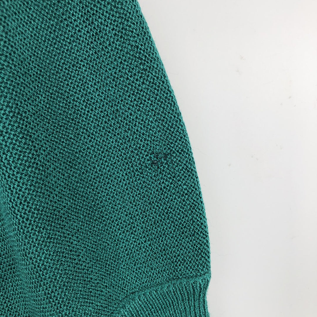 1980'S Lacoste CHEMISE French Lacoste Acrylic Knit Sweater, Made in Spain, Men's Size L (approx.), Vintage acrylic blue type Vintage Second Hand