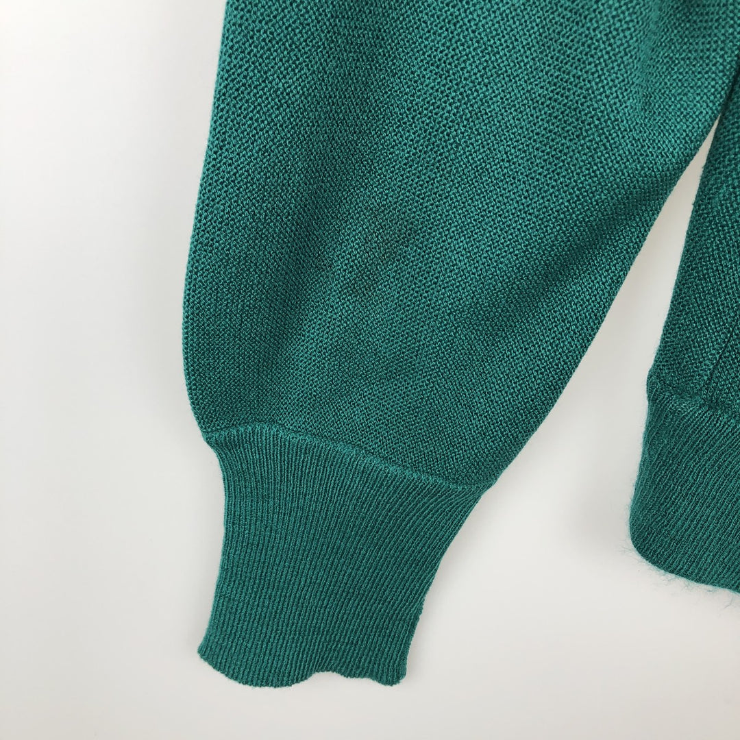 1980'S Lacoste CHEMISE French Lacoste Acrylic Knit Sweater, Made in Spain, Men's Size L (approx.), Vintage acrylic blue type Vintage Second Hand