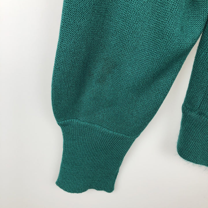 1980'S Lacoste CHEMISE French Lacoste Acrylic Knit Sweater, Made in Spain, Men's Size L (approx.), Vintage acrylic blue type Vintage Second Hand