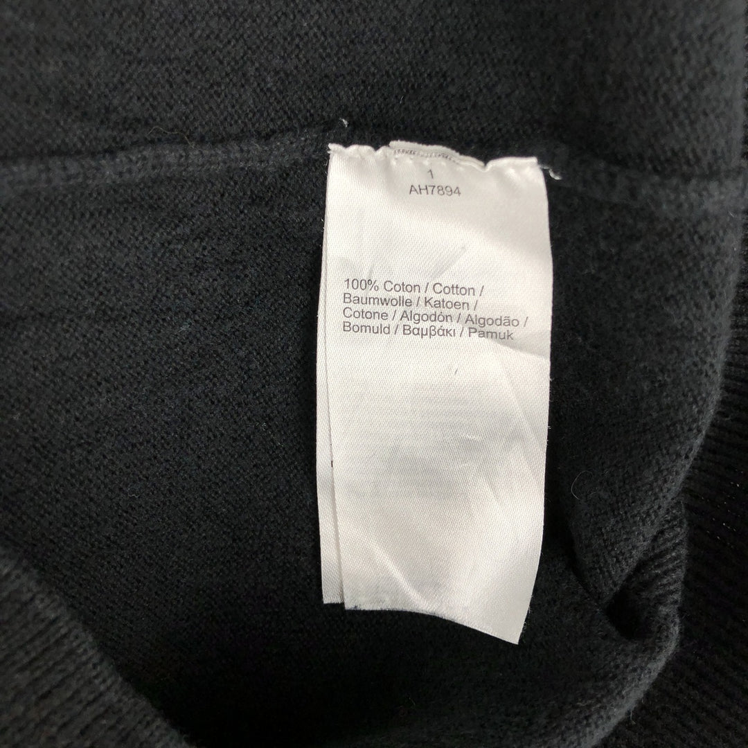 Lacoste V-neck cotton knit sweater, men's size XL cotton black type Vintage Second Hand