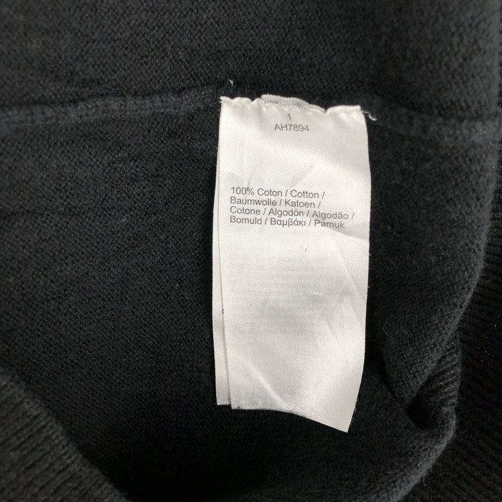 Lacoste V-neck cotton knit sweater, men's size XL cotton black type Vintage Second Hand