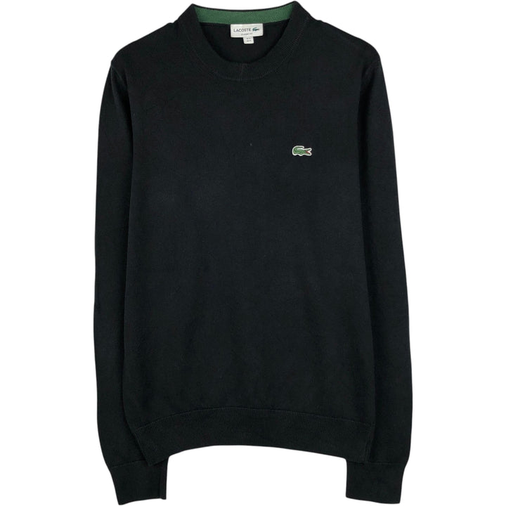 Lacoste CLASSIC FIT Cotton Knit Sweater, Men's Size M (approx.) cotton black type Vintage Second Hand