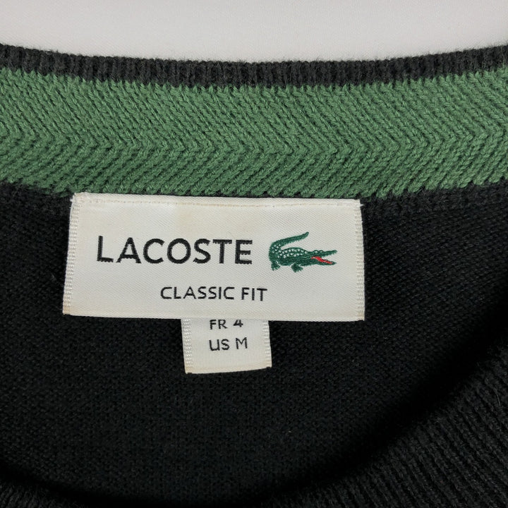Lacoste CLASSIC FIT Cotton Knit Sweater, Men's Size M (approx.) cotton black type Vintage Second Hand