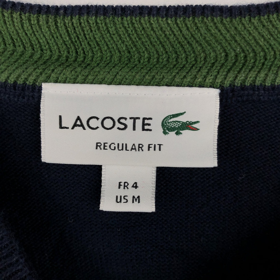 Lacoste Regular Fit Cotton Knit Sweater (Men's Size M) cotton navy blue type Vintage Second Hand
