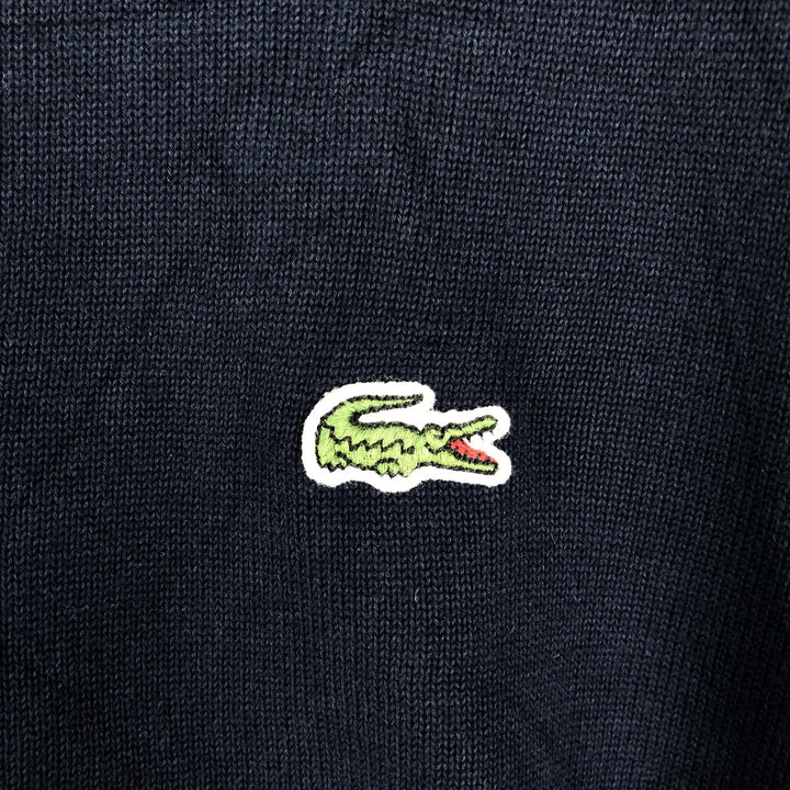 Lacoste Regular Fit Cotton Knit Sweater (Men's Size M) cotton navy blue type Vintage Second Hand