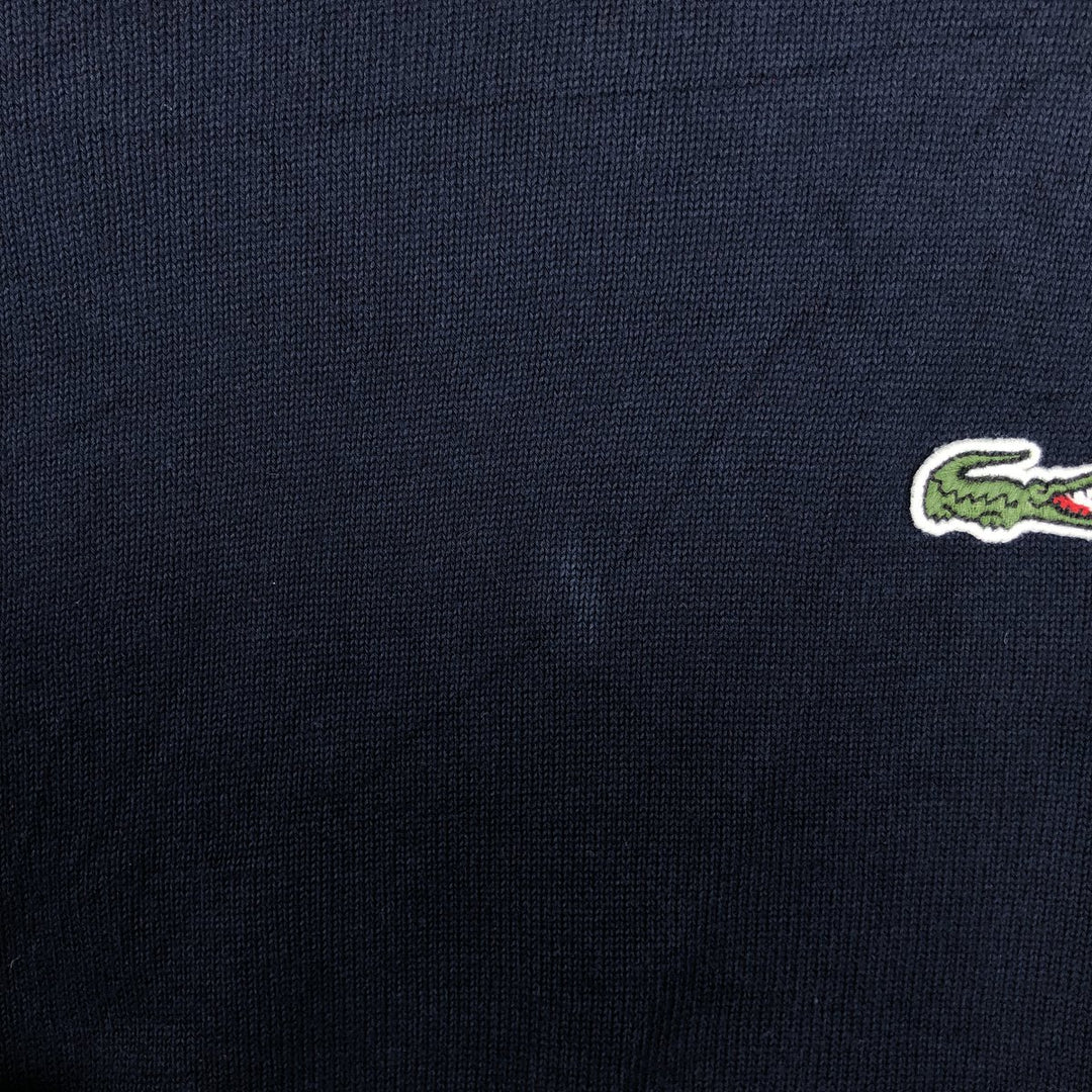 Lacoste Regular Fit Cotton Knit Sweater (Men's Size M) cotton navy blue type Vintage Second Hand