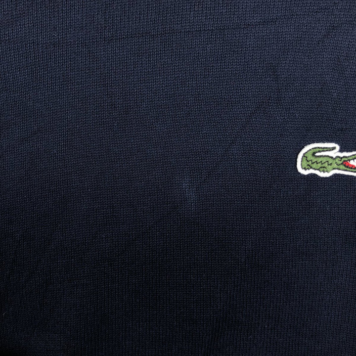 Lacoste Regular Fit Cotton Knit Sweater (Men's Size M) cotton navy blue type Vintage Second Hand