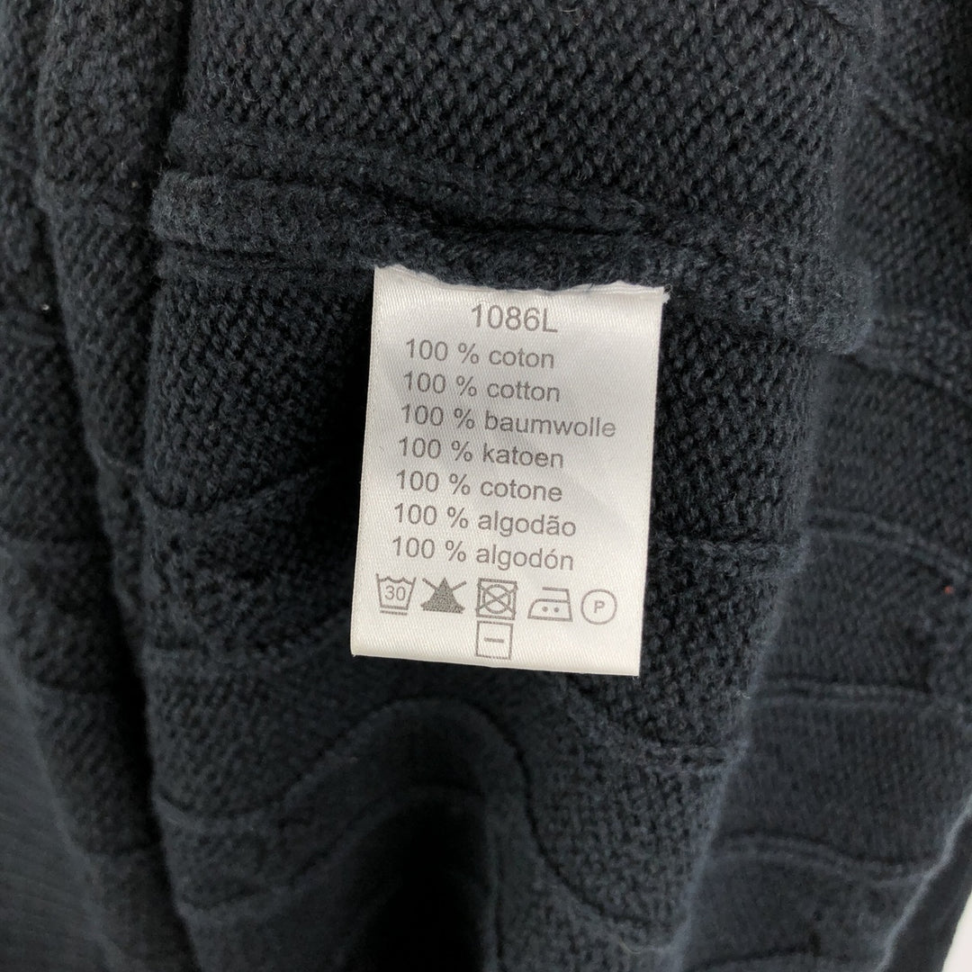 Lacoste LACOSTE French design cotton knit sweater, size 42 (equivalent to men's M) cotton black type Vintage Second Hand