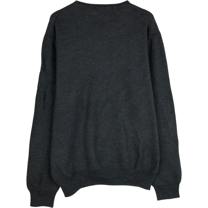 Ralph Lauren POLO RALPH LAUREN Cotton Knit Sweater Men's Size L cotton gray type Vintage Second Hand