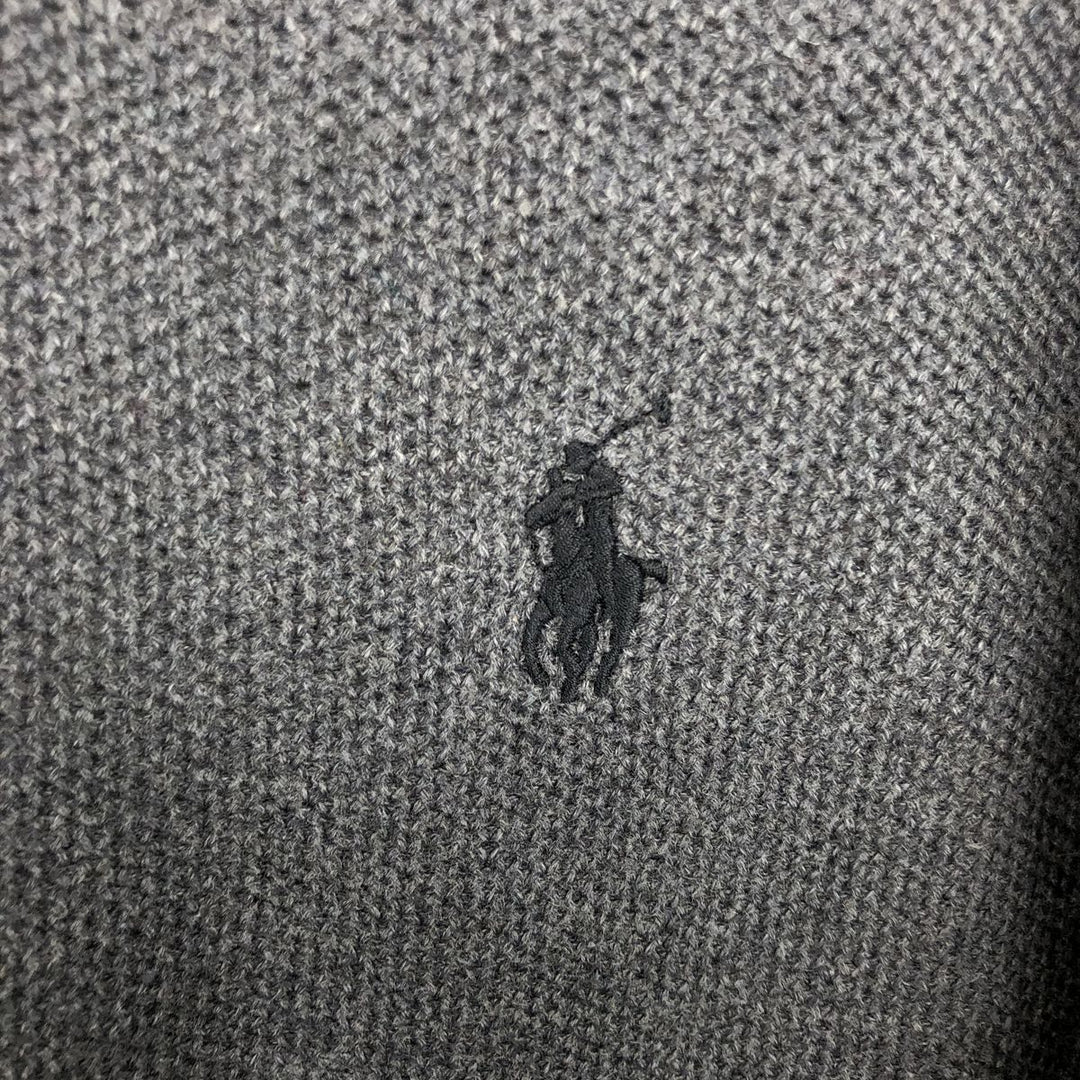Ralph Lauren POLO RALPH LAUREN Cotton Knit Sweater Men's Size L cotton gray type Vintage Second Hand