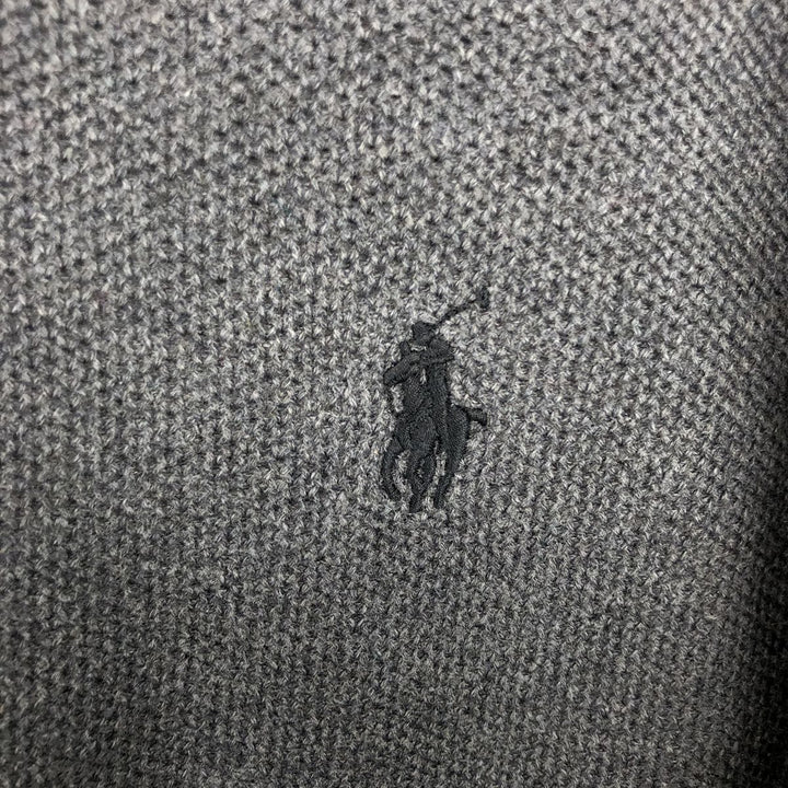 Ralph Lauren POLO RALPH LAUREN Cotton Knit Sweater Men's Size L cotton gray type Vintage Second Hand