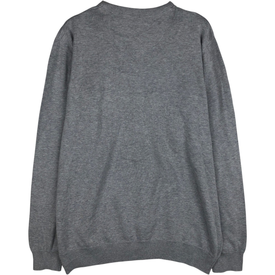 Lacoste cotton knit sweater, men's size XL. cotton gray type Vintage Second Hand