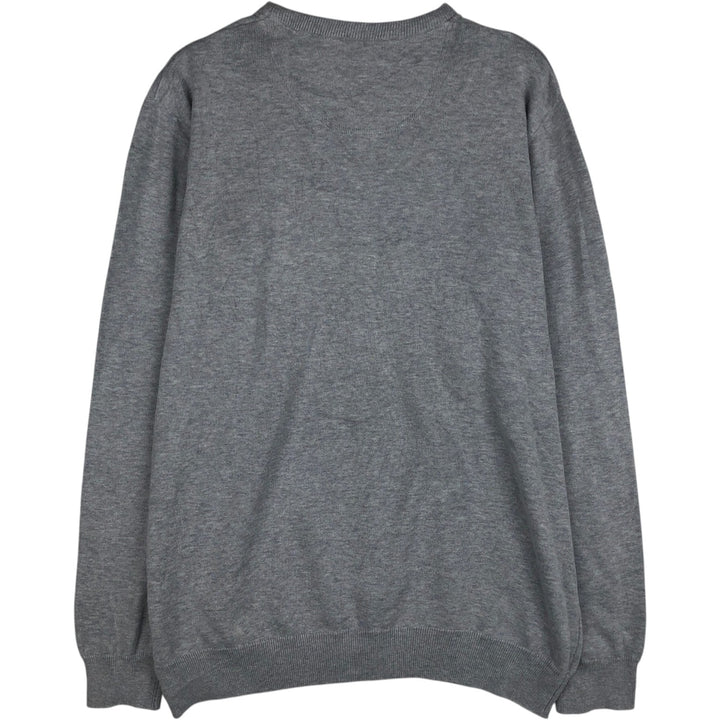 Lacoste cotton knit sweater, men's size XL. cotton gray type Vintage Second Hand