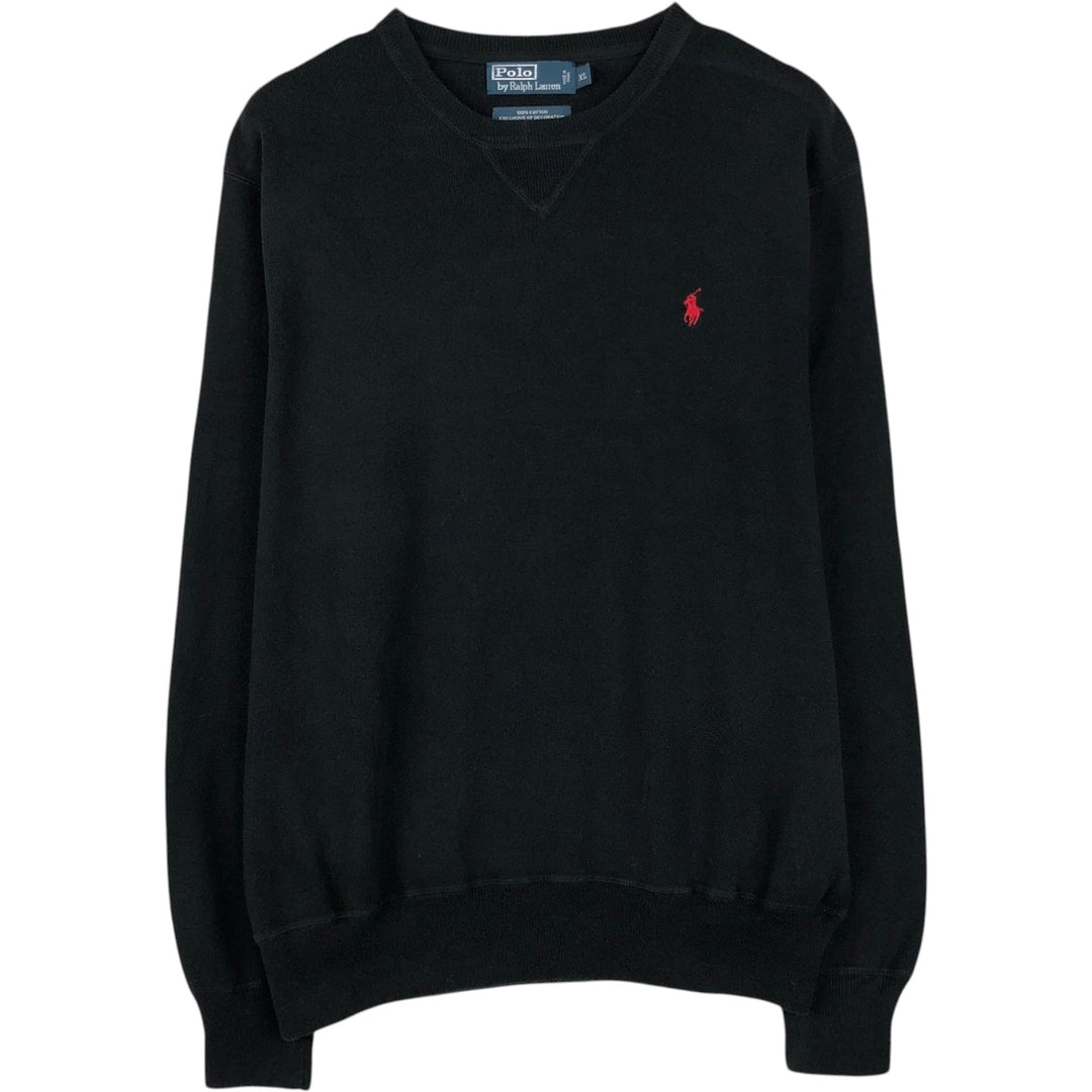 Ralph Lauren POLO by Ralph Lauren Cotton Knit Sweater Men's XL cotton black type Vintage Second Hand
