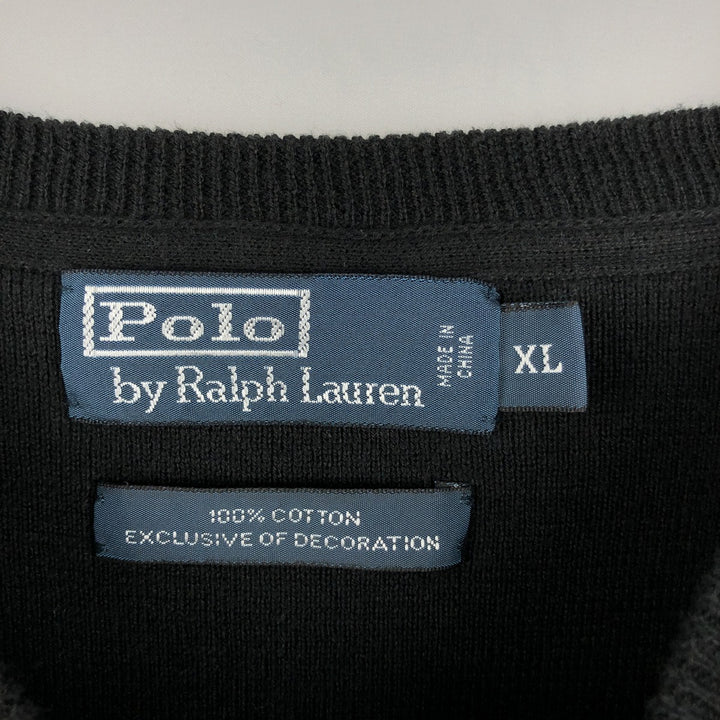 Ralph Lauren POLO by Ralph Lauren Cotton Knit Sweater Men's XL cotton black type Vintage Second Hand