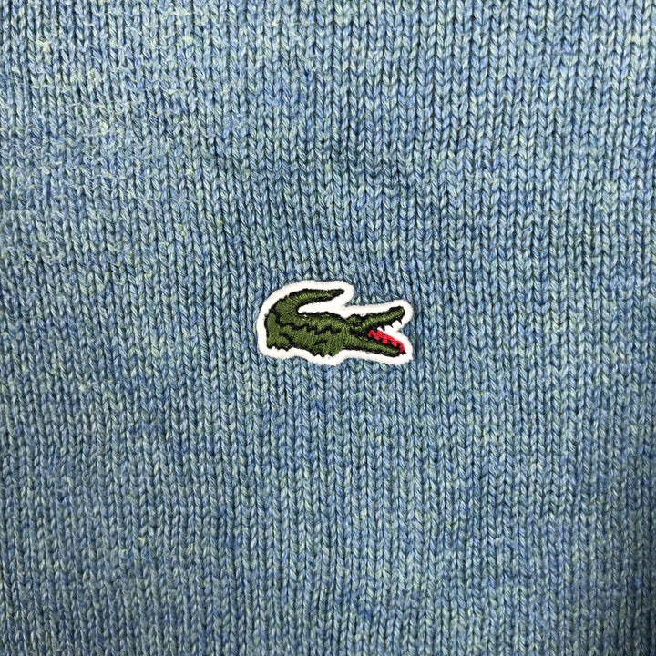 Lacoste Cotton Knit Sweater, Size 5, Men's Size L cotton Blue type light blue Vintage Second Hand