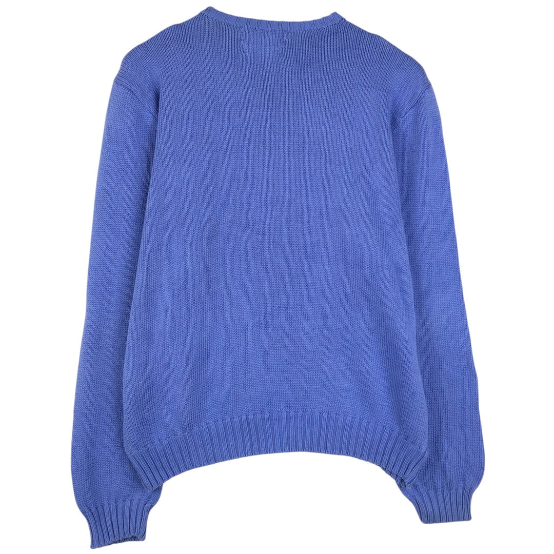 Ralph Lauren POLO by Ralph Lauren Cotton Knit Sweater Men's XL cotton Blue type light blue Vintage Second Hand