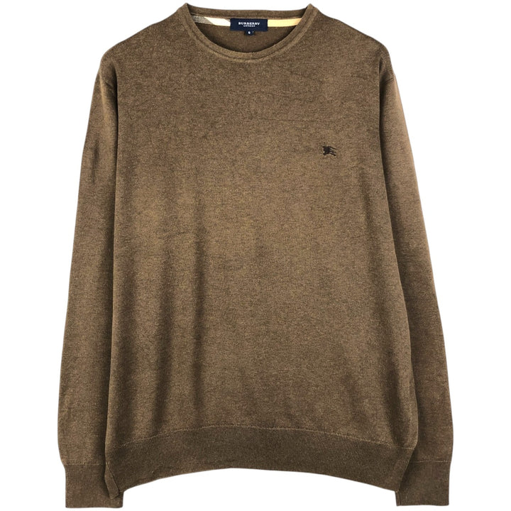 Burberry's BURBERRY LONDON knit sweater, men's size XL (approx.) cotton brown type Vintage Second Hand