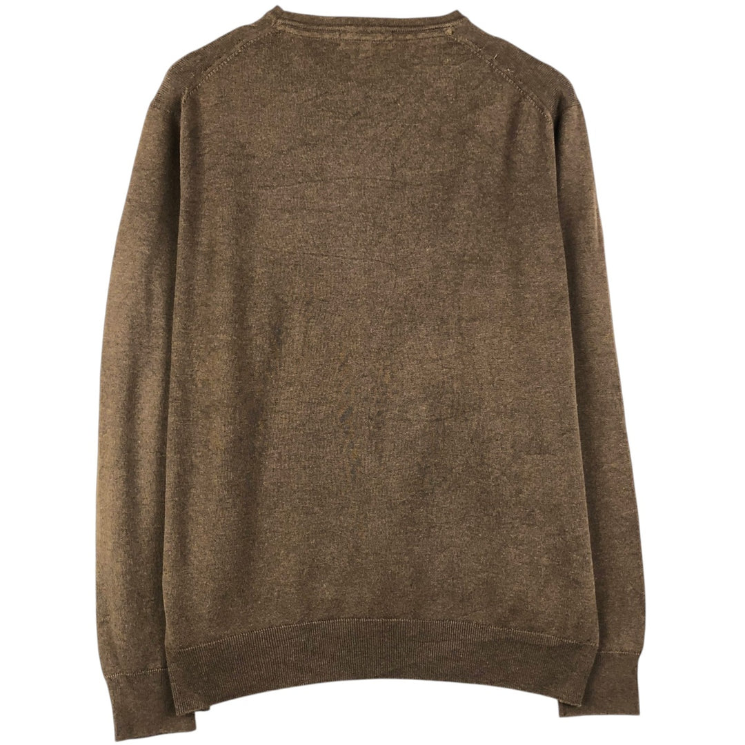 Burberry's BURBERRY LONDON knit sweater, men's size XL (approx.) cotton brown type Vintage Second Hand