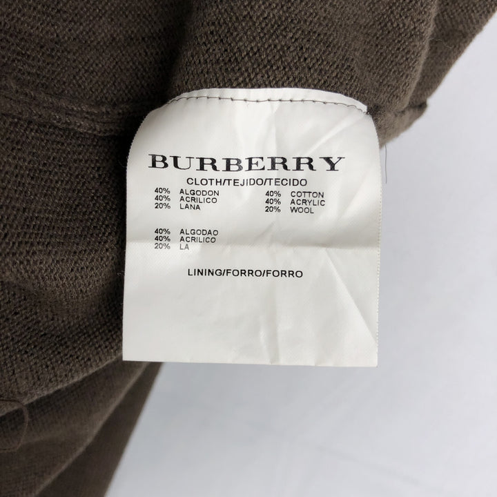 Burberry's BURBERRY LONDON knit sweater, men's size XL (approx.) cotton brown type Vintage Second Hand