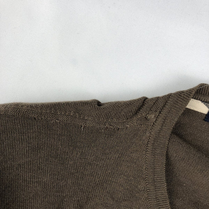 Burberry's BURBERRY LONDON knit sweater, men's size XL (approx.) cotton brown type Vintage Second Hand