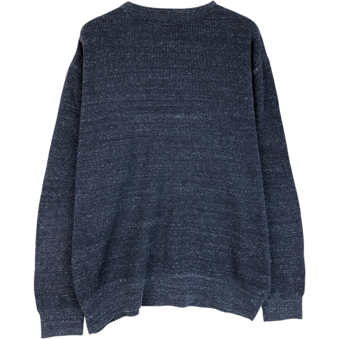 Ralph Lauren POLO RALPH LAUREN Cotton Knit Sweater Men's Size L cotton navy blue type Vintage Second Hand