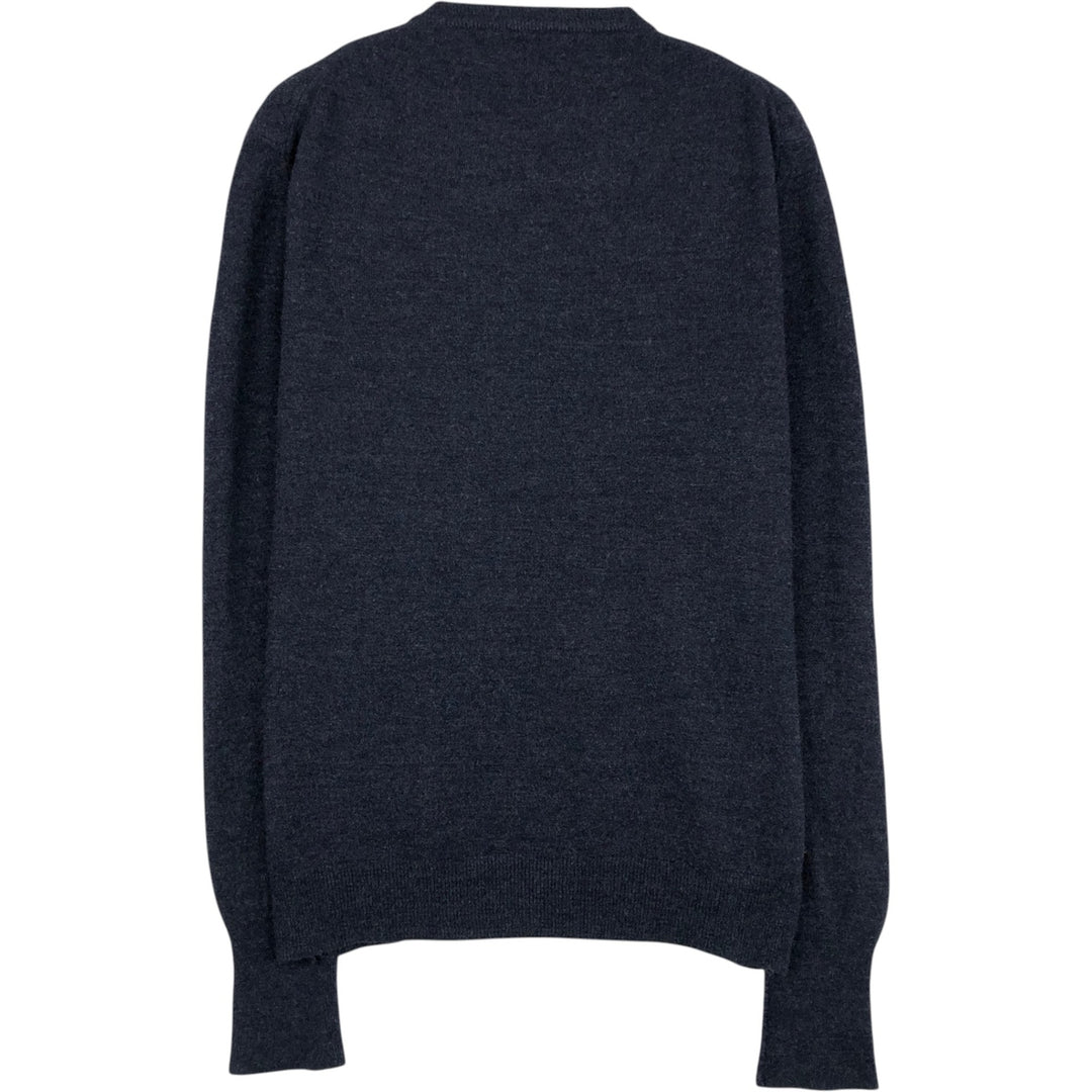 70s-80'S Lacoste IZOD V-neck knit sweater, men's size XL equivalent, vintage. unclear navy blue type Vintage Second Hand