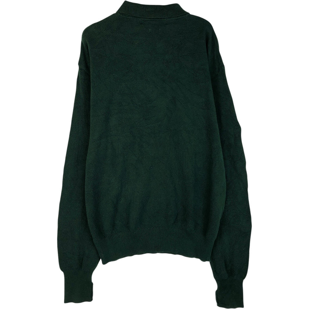 Ralph Lauren POLO by Ralph Lauren Polo knit sweater, men's size L cotton Green type dark green Vintage Second Hand