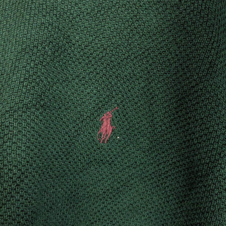 Ralph Lauren POLO by Ralph Lauren Polo knit sweater, men's size L cotton Green type dark green Vintage Second Hand