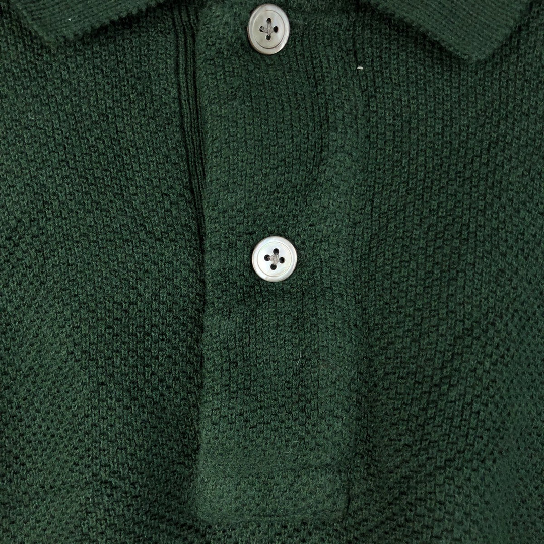 Ralph Lauren POLO by Ralph Lauren Polo knit sweater, men's size L cotton Green type dark green Vintage Second Hand