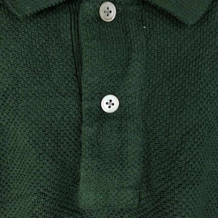 Ralph Lauren POLO by Ralph Lauren Polo knit sweater, men's size L cotton Green type dark green Vintage Second Hand