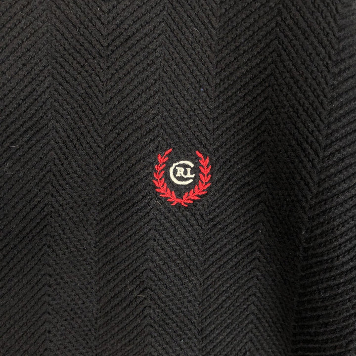 Ralph Lauren CHAPS Herringbone Cotton Knit Sweater Men's XL cotton black type Vintage Second Hand