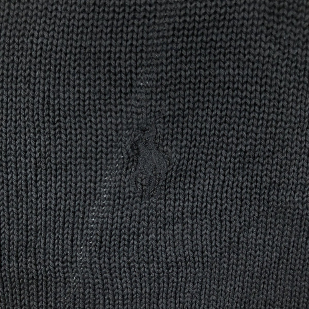 Ralph Lauren V-neck silk knit sweater, men's size L (approx.) silk black type Vintage Second Hand