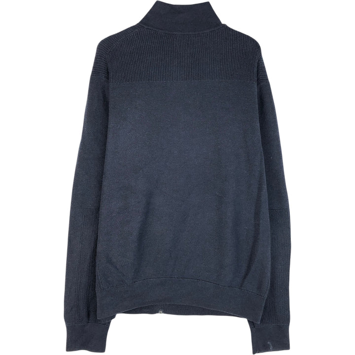 Ralph Lauren POLO RALPH LAUREN PIMA COTTON Driver's Knit Sweater, Men's Size L (approx.) cotton navy blue type Vintage Second Hand