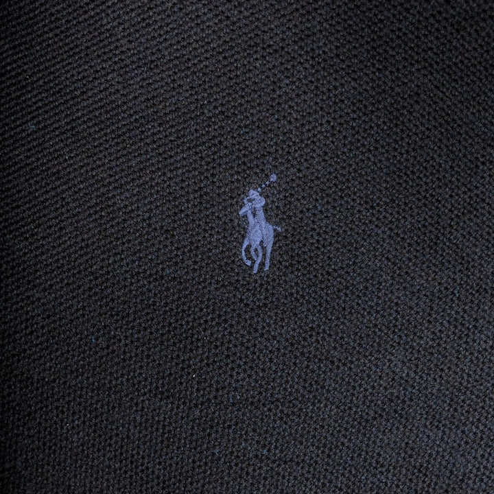 Ralph Lauren POLO RALPH LAUREN PIMA COTTON Driver's Knit Sweater, Men's Size L (approx.) cotton navy blue type Vintage Second Hand