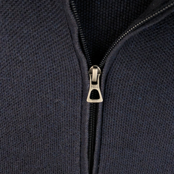 Ralph Lauren POLO RALPH LAUREN PIMA COTTON Driver's Knit Sweater, Men's Size L (approx.) cotton navy blue type Vintage Second Hand