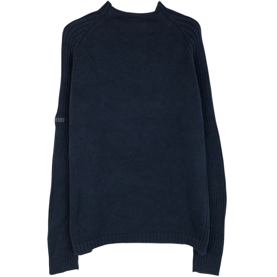 90s-00'S Ralph Lauren POLO JEANS COMPANY Roll Neck Ribbed Cotton Knit Sweater, Men's Size M (approx.) cotton navy blue type Vintage Second Hand