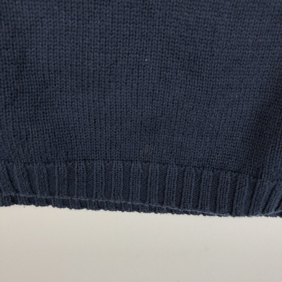 90s-00'S Ralph Lauren POLO JEANS COMPANY Roll Neck Ribbed Cotton Knit Sweater, Men's Size M (approx.) cotton navy blue type Vintage Second Hand