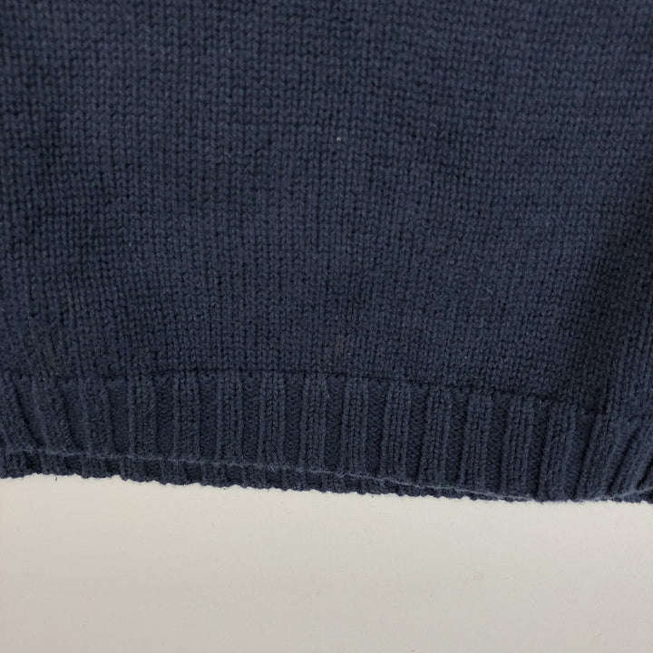 90s-00'S Ralph Lauren POLO JEANS COMPANY Roll Neck Ribbed Cotton Knit Sweater, Men's Size M (approx.) cotton navy blue type Vintage Second Hand