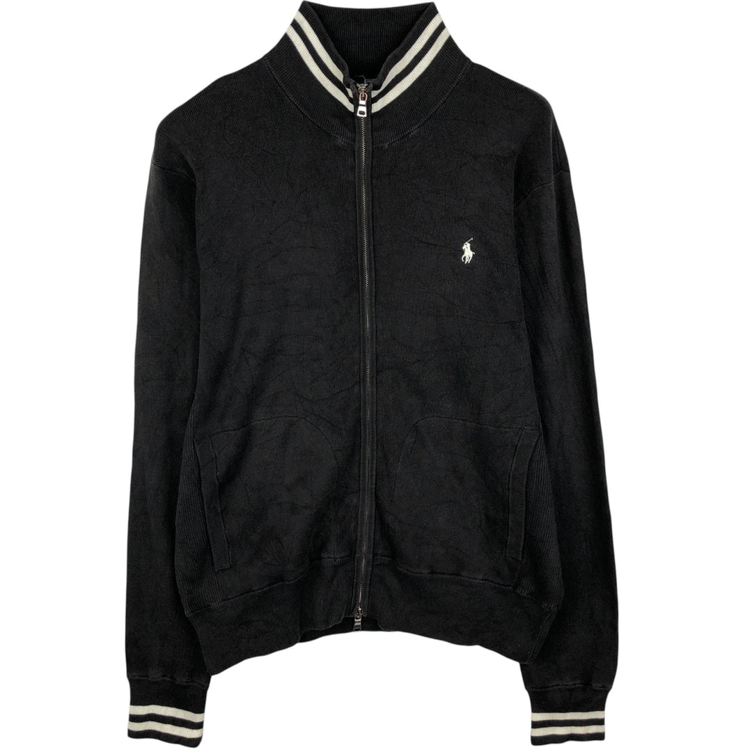Ralph Lauren POLO by Ralph Lauren Driver's Knit Sweater, Men's Size M cotton black type Vintage Second Hand