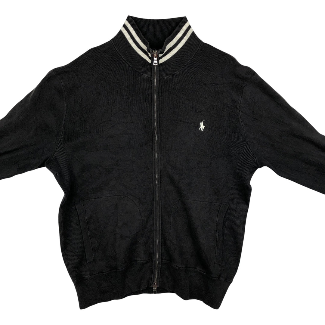 Ralph Lauren POLO by Ralph Lauren Driver's Knit Sweater, Men's Size M cotton black type Vintage Second Hand
