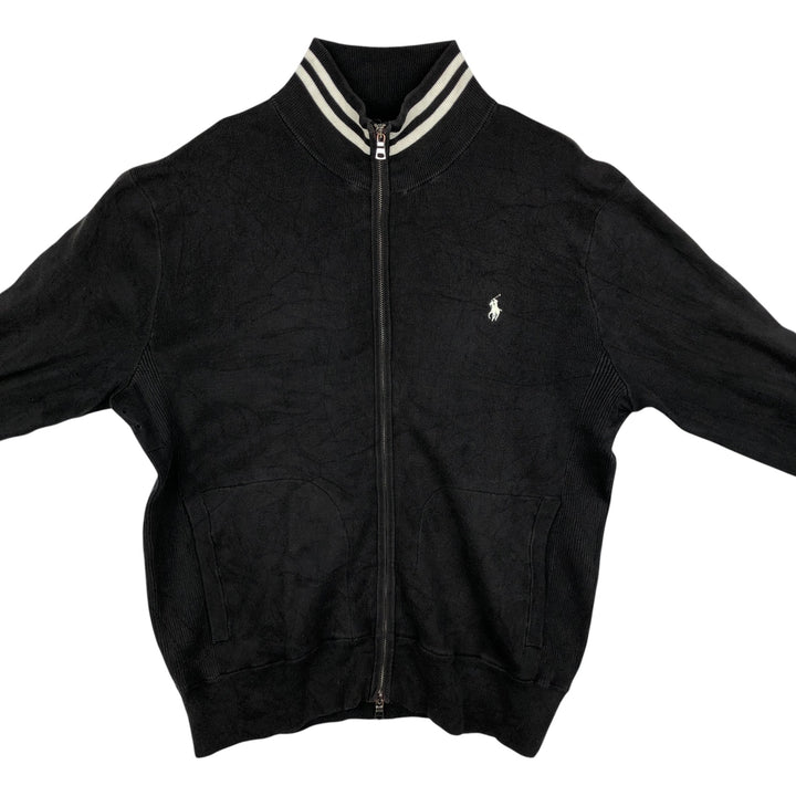 Ralph Lauren POLO by Ralph Lauren Driver's Knit Sweater, Men's Size M cotton black type Vintage Second Hand