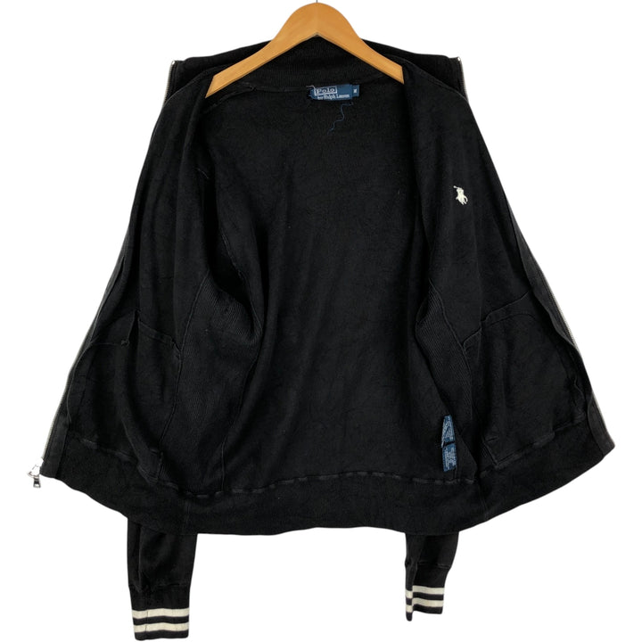 Ralph Lauren POLO by Ralph Lauren Driver's Knit Sweater, Men's Size M cotton black type Vintage Second Hand