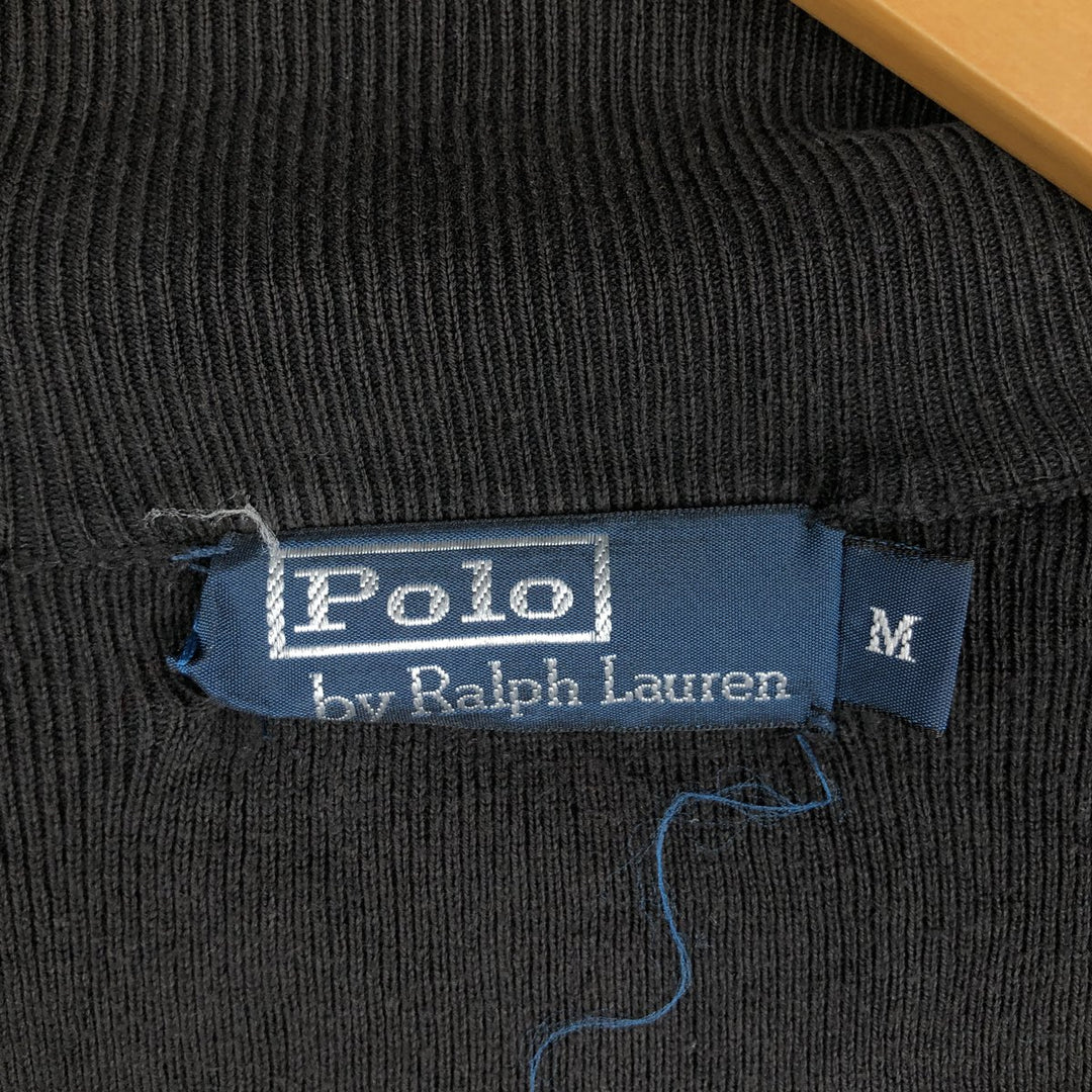 Ralph Lauren POLO by Ralph Lauren Driver's Knit Sweater, Men's Size M cotton black type Vintage Second Hand