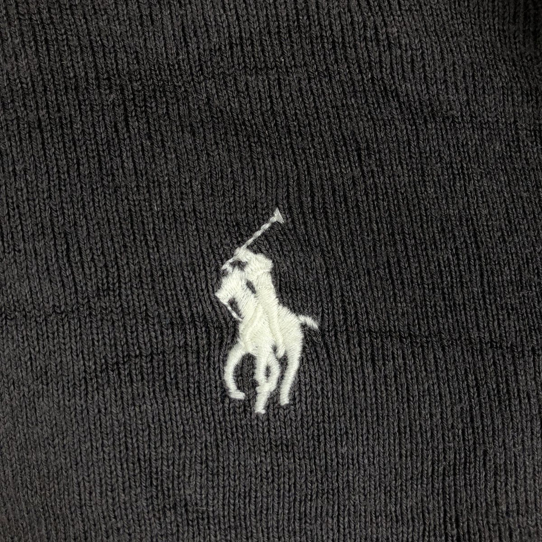 Ralph Lauren POLO by Ralph Lauren Driver's Knit Sweater, Men's Size M cotton black type Vintage Second Hand