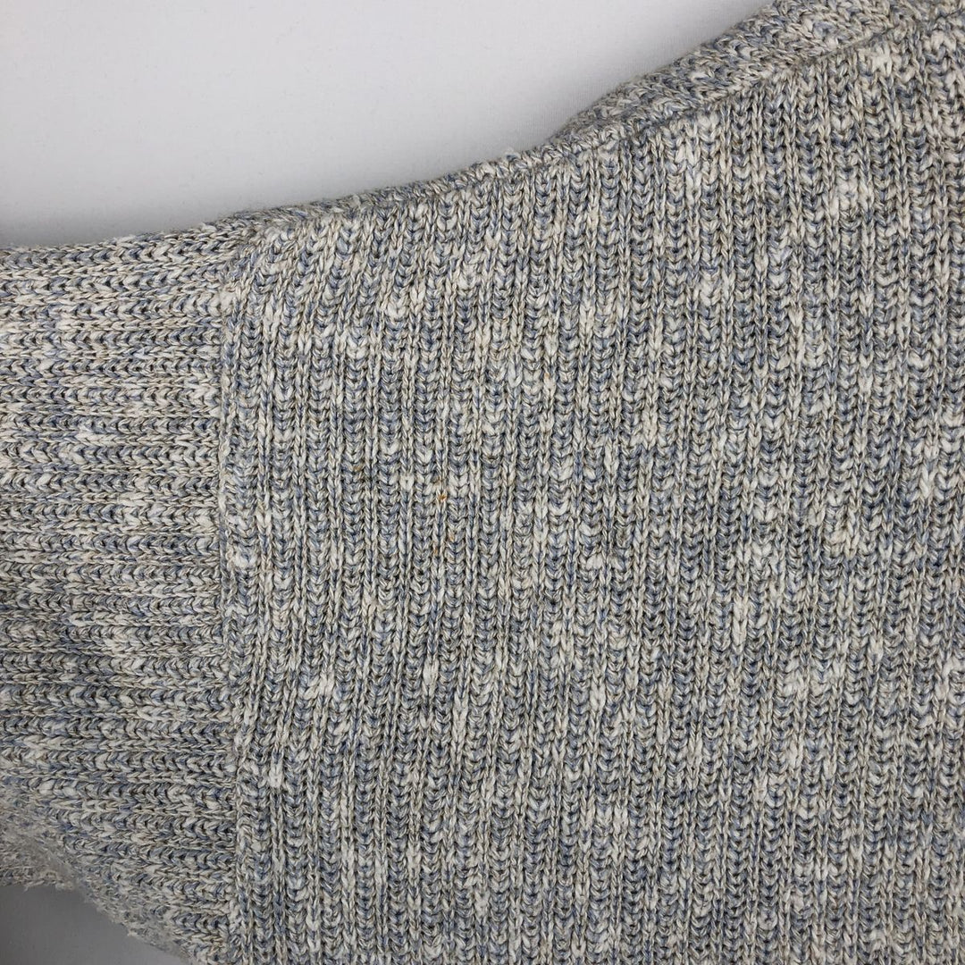 70s-80'S LORD JEFF V-neck cotton knit sweater, made in USA, men's size L equivalent, vintage. cotton gray type Vintage Second Hand
