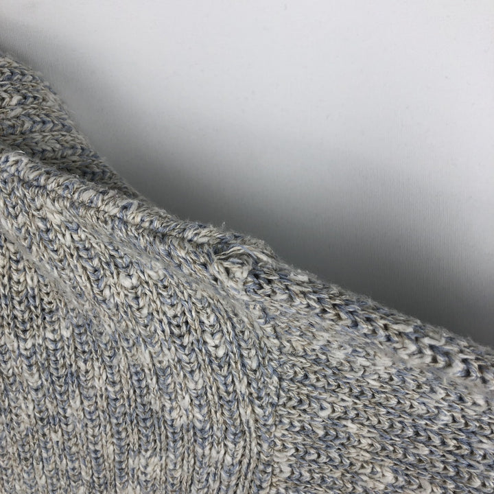 70s-80'S LORD JEFF V-neck cotton knit sweater, made in USA, men's size L equivalent, vintage. cotton gray type Vintage Second Hand