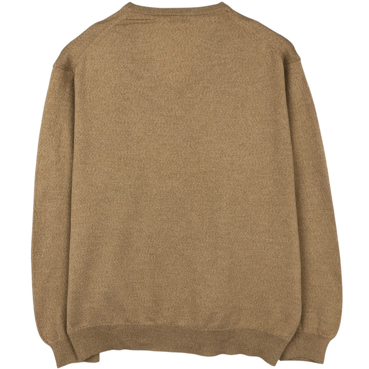 Pierre Cardin V-neck acrylic x wool knit sweater, made in Spain, men's size XXXL equivalent. wool Beige type Vintage Second Hand