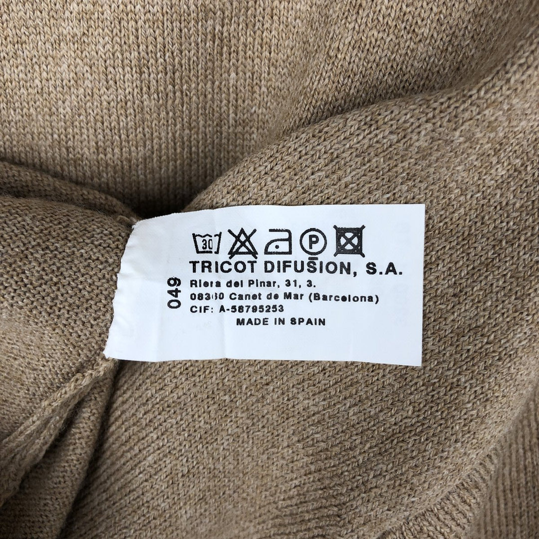 Pierre Cardin V-neck acrylic x wool knit sweater, made in Spain, men's size XXXL equivalent. wool Beige type Vintage Second Hand
